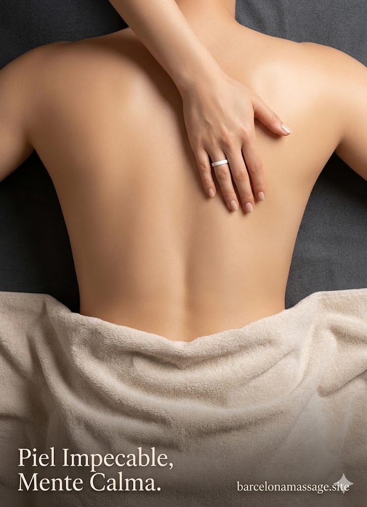 Business traveler recovering with therapeutic massage in Barcelona