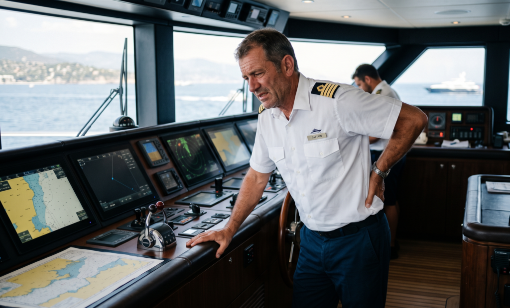 yacht crew back pain
