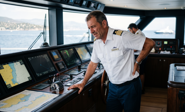 yacht crew back pain